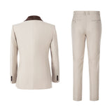 Men's Slim Fit Tuxedo Shiny velvet shawl collar 3 Piece Suit Party Wedding Jacket Vest Pants &Bow tie Set