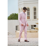Men's Herringbone Linen Suits Beach Wedding Tuxedo 3 pcs Blazer Jacket Vest Pants Tie Set
