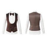 Men's Slim Fit Tuxedo Shiny velvet shawl collar 3 Piece Suit Party Wedding Jacket Vest Pants &Bow tie Set