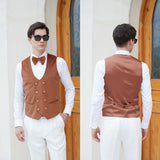 Men's Paisley Jacquard Tuxedo One Button Shawl Lapel 3 Piece Suit