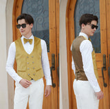 Men's Paisley Jacquard Tuxedo One Button Shawl Lapel 3 Piece Suit